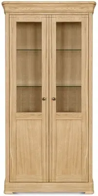 Moreno 2 Door Display Cabinet - Oak