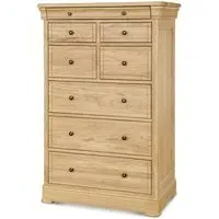 Moreno 8 Drawer Tall Wide Chest - Oak