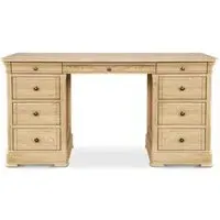 Moreno Double Pedestal Dressing Table - Oak