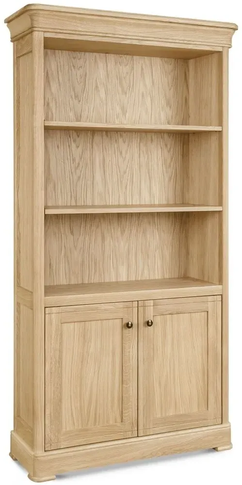 Moreno Tall Wide Bookcase - Oak