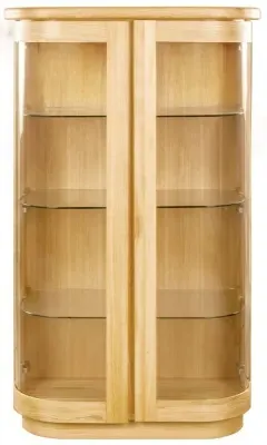 Sorento 2 Glass Door Display Cabinet - Oak image