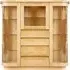 Sorento 3 Glass Door Combi Display Cabinet - Oak