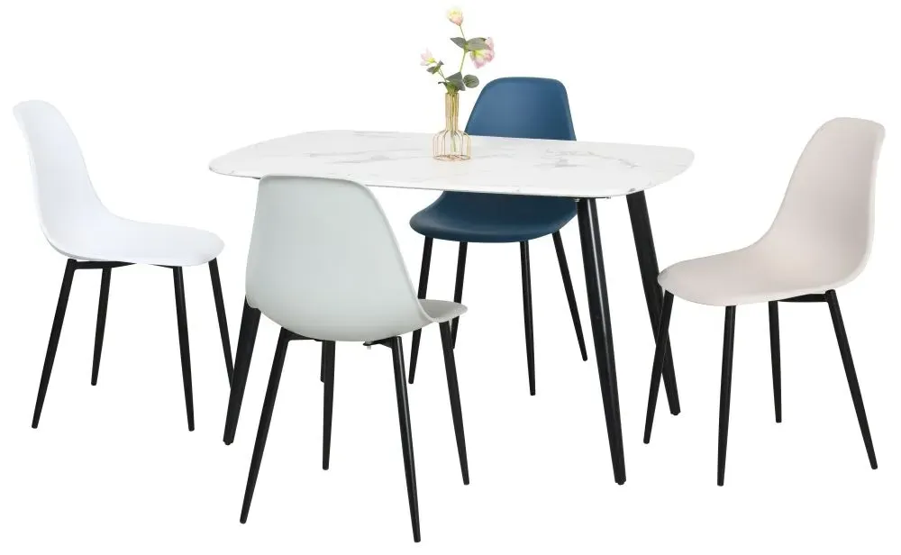 Addison 4-Seater Dining Table - White