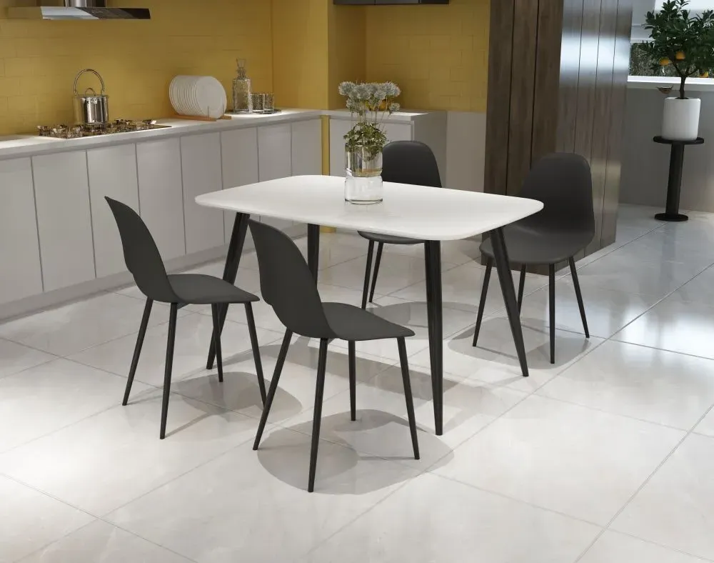 Addison 4-Seater Dining Table - White