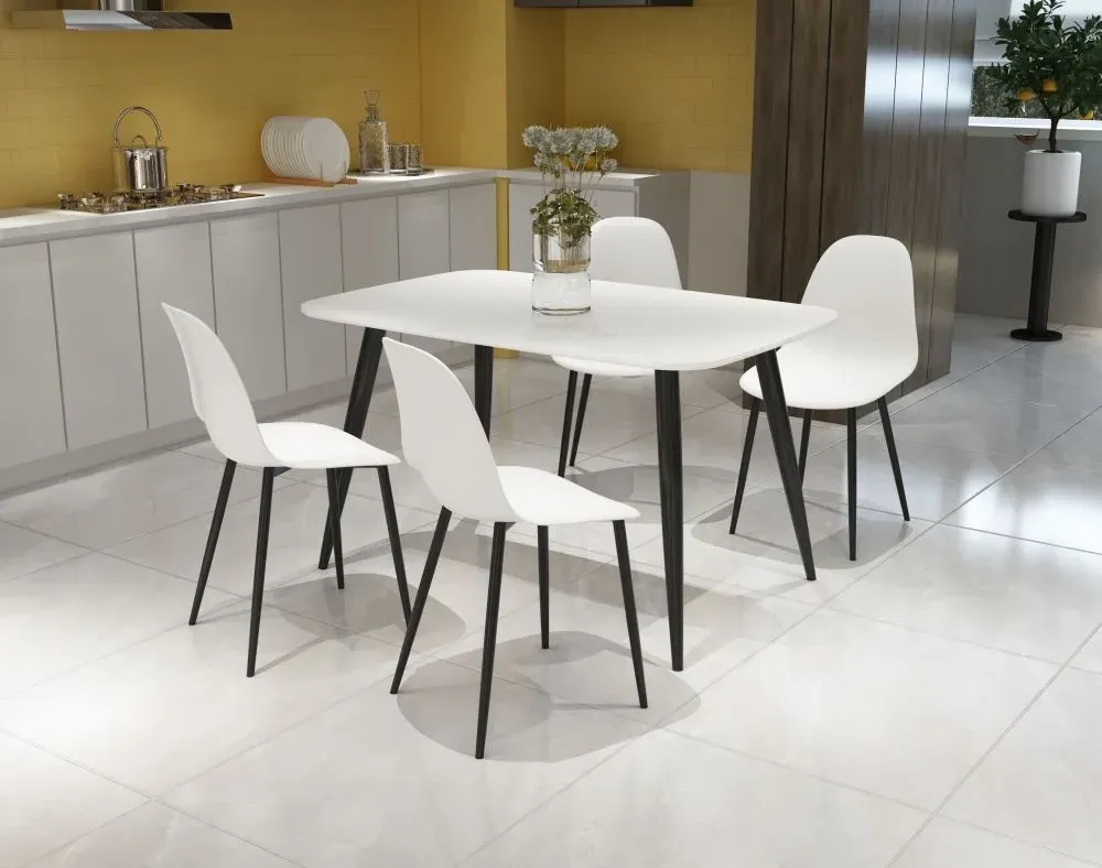 Addison 4-Seater Dining Table - White