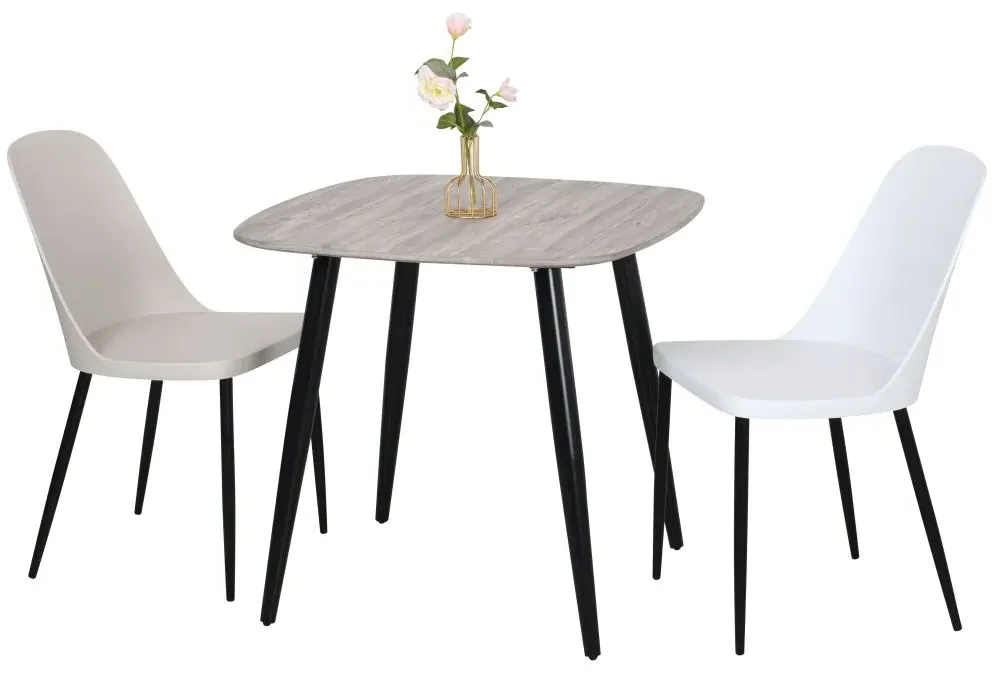 Addison 4-Seater Square Dining Table - Grey Oak