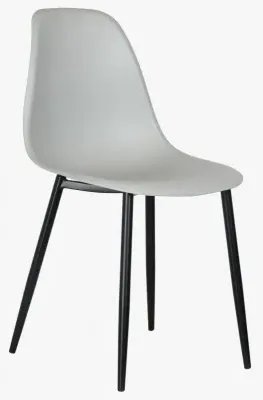 Addison Curve Dining Chair - Light Grey, Plastic image