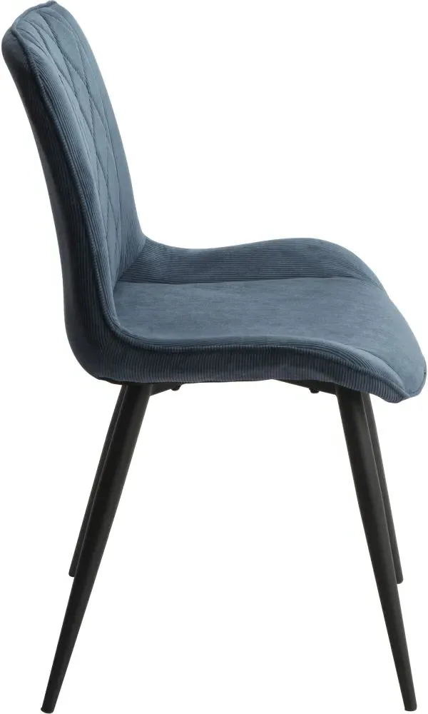 Addison Diamond Stitch Dining Chair - Blue, Fabric