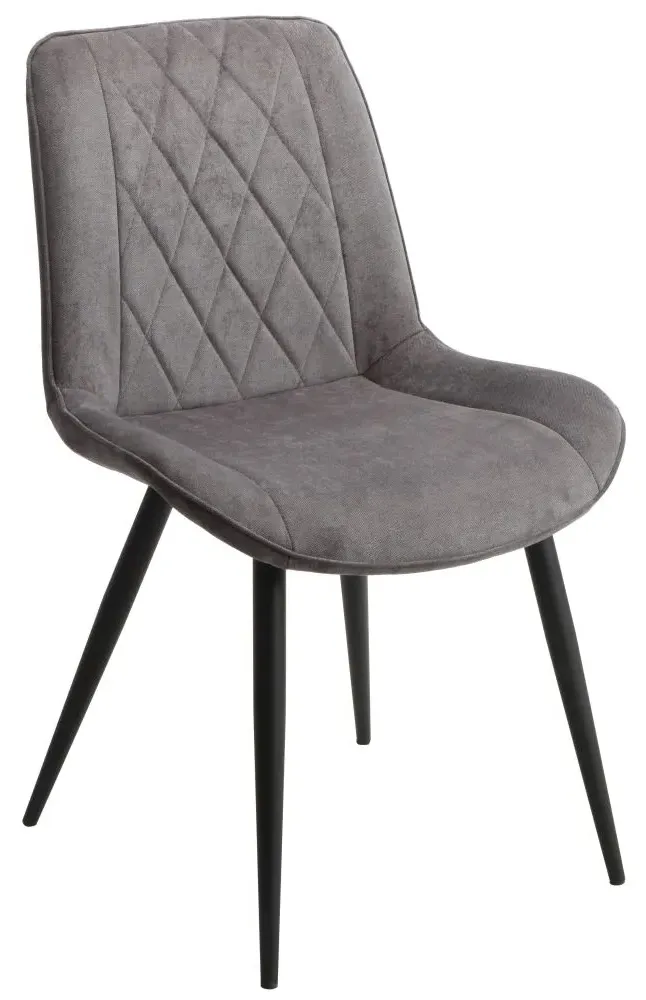 Addison Diamond Stitch Dining Chair - Grey, Fabric