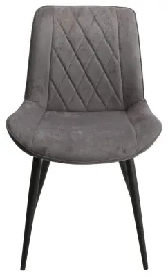 Addison Diamond Stitch Dining Chair - Grey, Fabric