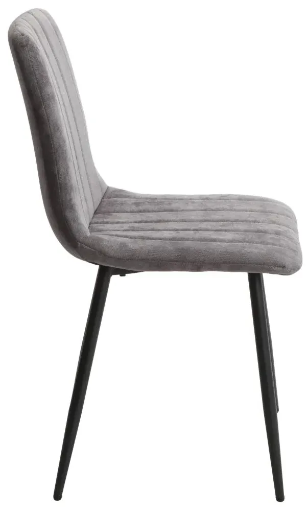 Addison Straight Stitch Dining Chair - Grey, Fabric