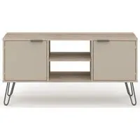 Alaska 2 Door TV Unit with Hairpin Legs - Driftwood