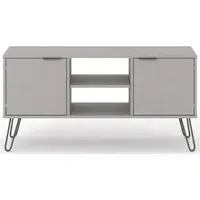 Alaska 2 Door TV Unit with Hairpin Legs - Grey