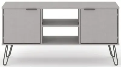 Alaska 2 Door TV Unit with Hairpin Legs - Grey