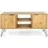 Alaska 2 Door TV Unit with Hairpin Legs - Waxed Pine