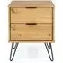 Alaska 2 Drawer Bedside Cabinet with Hairpin Legs - Pine