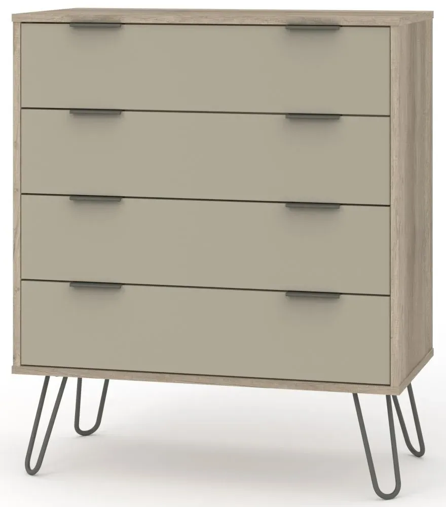 Alaska 4 Drawer Chest with Hairpin Legs - Driftwood