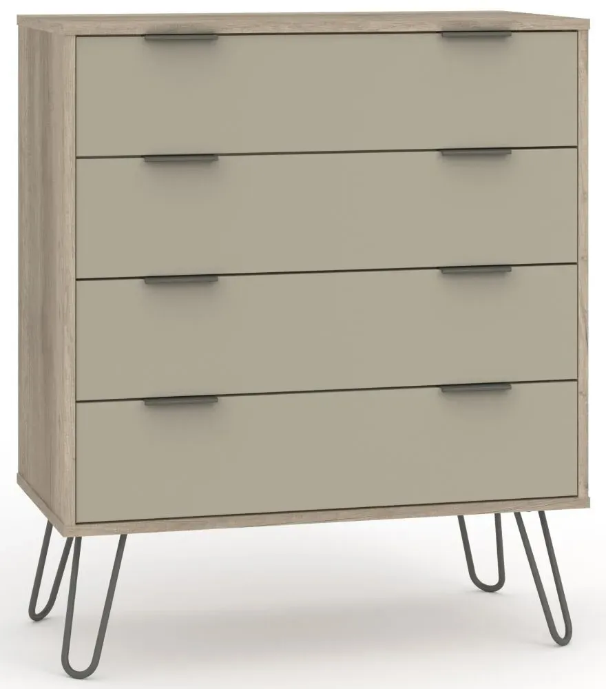 Alaska 4 Drawer Chest with Hairpin Legs - Driftwood