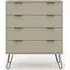 Alaska 4 Drawer Chest with Hairpin Legs - Driftwood
