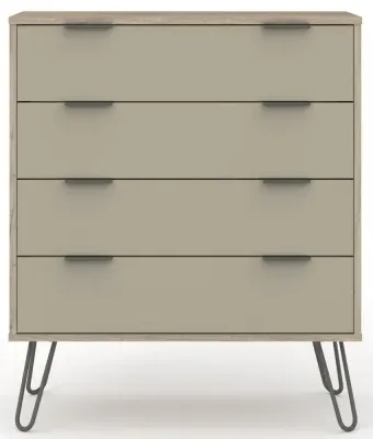 Alaska 4 Drawer Chest with Hairpin Legs - Driftwood image