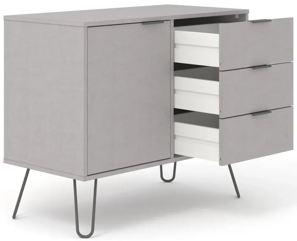 Alaska 90cm Small Sideboard with Hairpin Legs - Grey