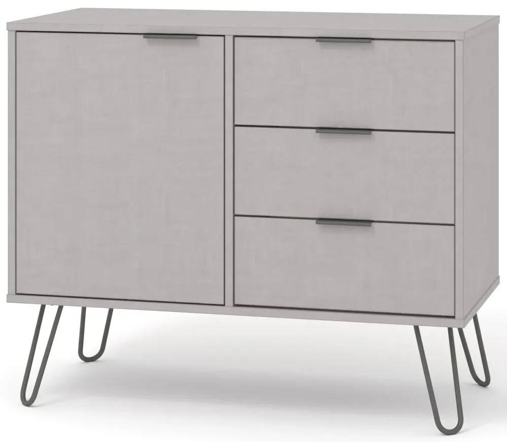 Alaska 90cm Small Sideboard with Hairpin Legs - Grey
