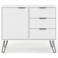 Alaska 90cm Small Sideboard with Hairpin Legs - White
