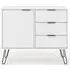Alaska 90cm Small Sideboard with Hairpin Legs - White