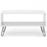 Alaska Coffee Table with Hairpin Legs - White