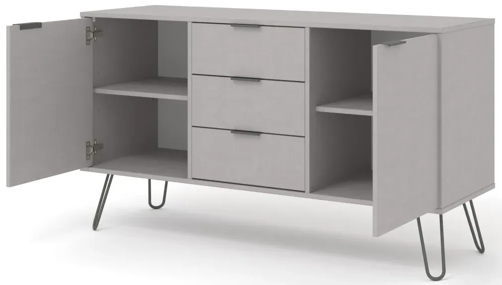 Alaska Medium Sideboard with Hairpin Legs - Grey