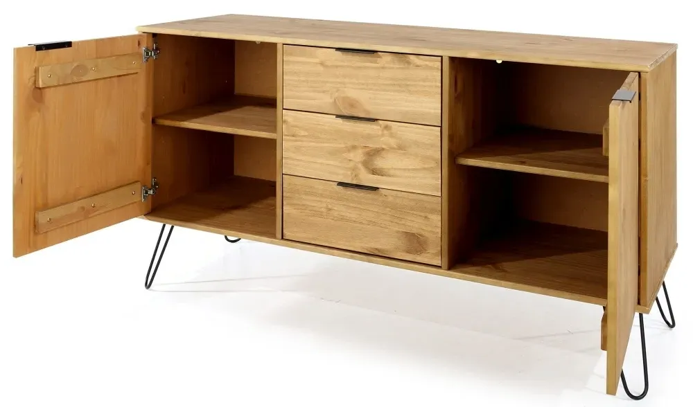 Alaska Medium Sideboard with Hairpin Legs - Pine