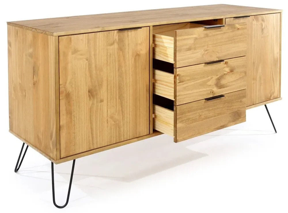 Alaska Medium Sideboard with Hairpin Legs - Pine
