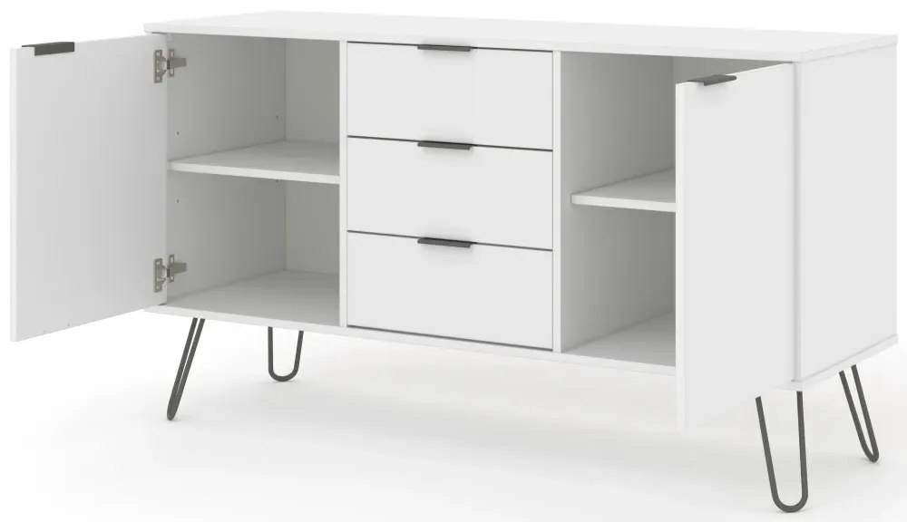 Alaska Medium Sideboard with Hairpin Legs - White