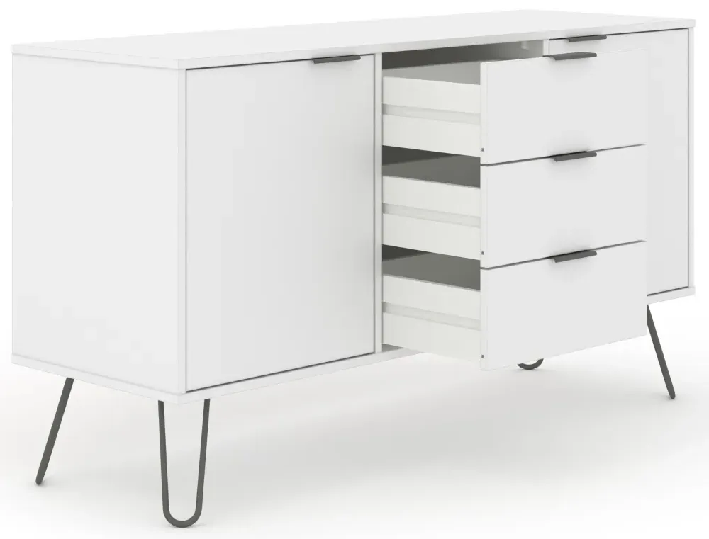 Alaska Medium Sideboard with Hairpin Legs - White