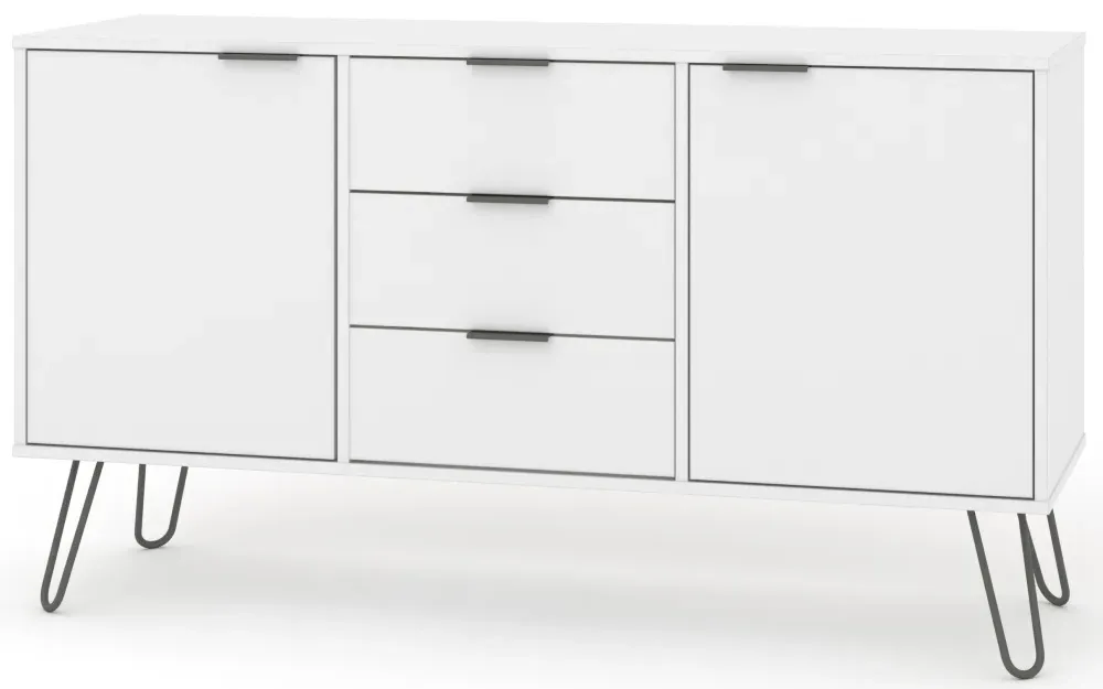 Alaska Medium Sideboard with Hairpin Legs - White
