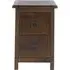 Bent 2 Drawer Petite Bedside Cabinet - Dark Wood