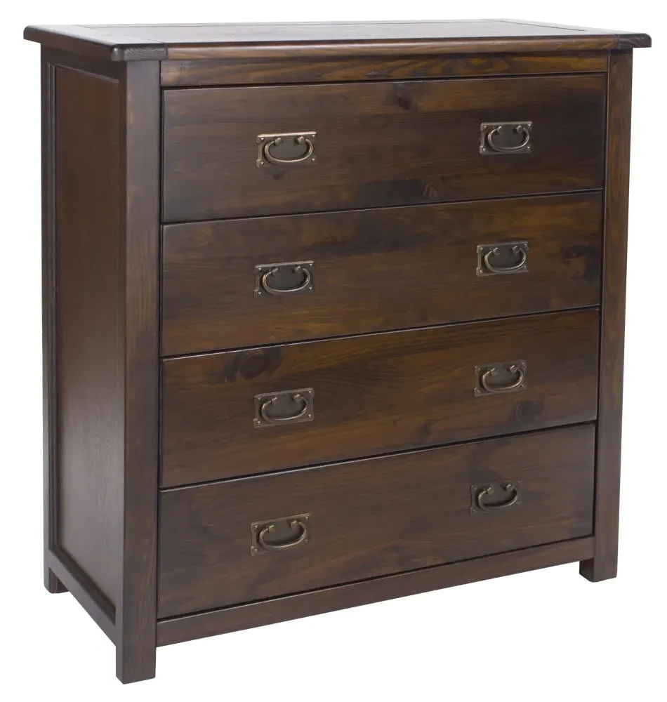 Bent 4 Drawer Chest - Dark Wood