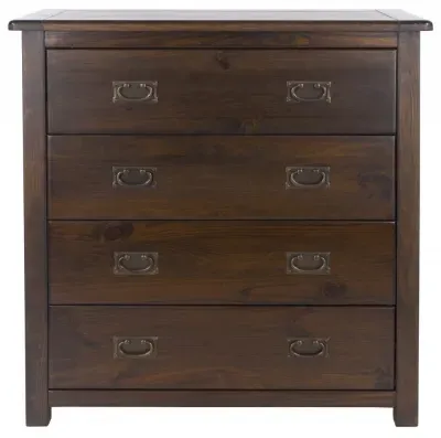 Bent 4 Drawer Chest - Dark Wood