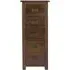 Bent 5 Drawer Tall Chest - Dark Wood