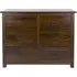 Bent 6 Drawer Wide Chest - Dark Wood