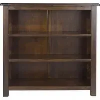 Bent Low Bookcase - Dark Wood