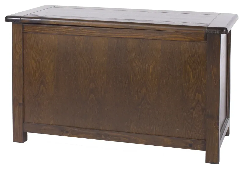 Bent Storage Ottoman - Dark Wood