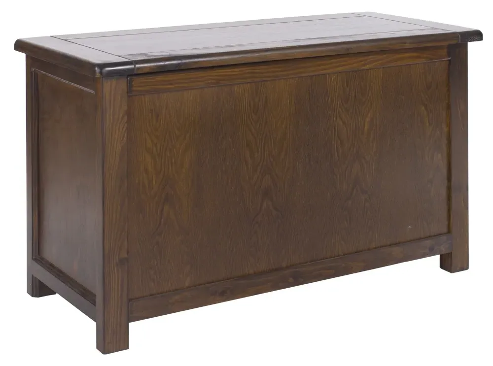 Bent Storage Ottoman - Dark Wood