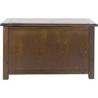 Bent Storage Ottoman - Dark Wood