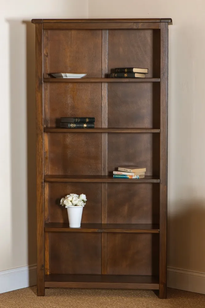 Bent Tall Bookcase - Dark Lacquered