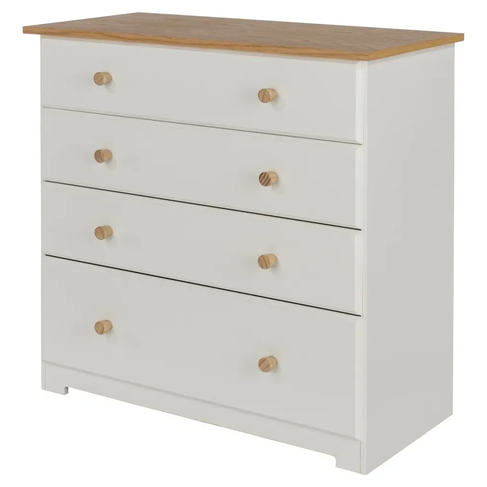 Chase 4 Drawer Chest - White