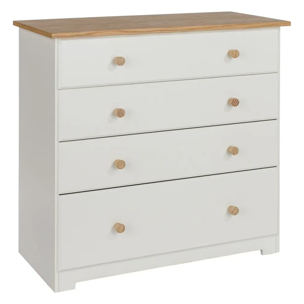 Chase 4 Drawer Chest - White
