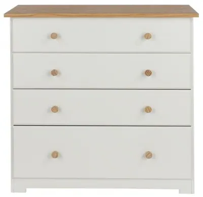 Chase 4 Drawer Chest - White image