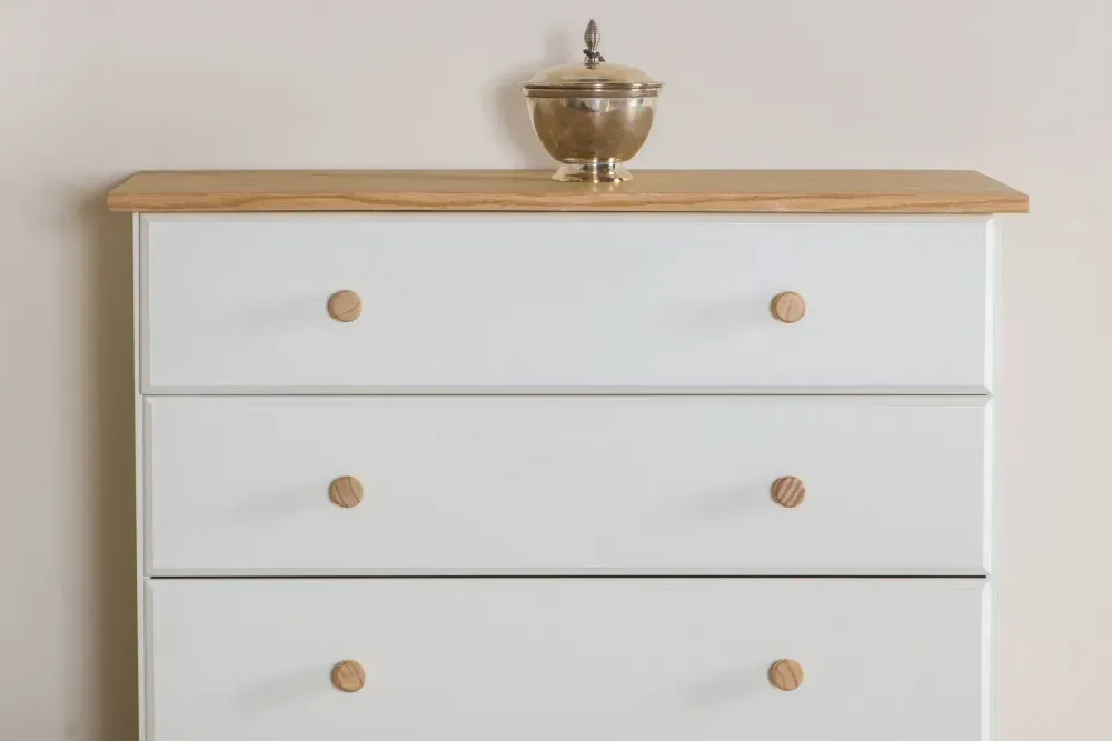 Chase 5 Drawer Chest - White