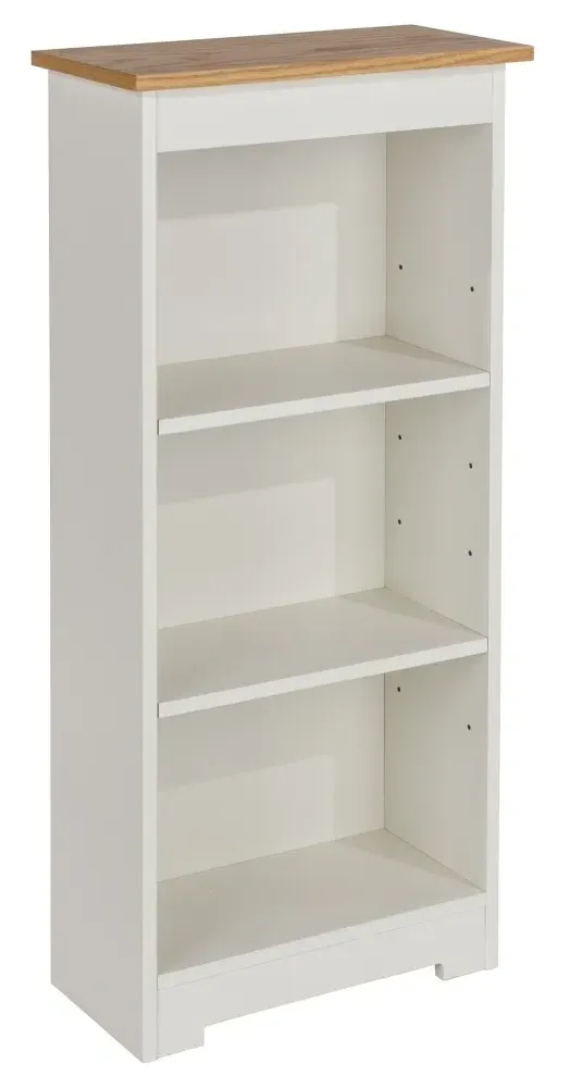 Chase Low Narrow Bookcase - White